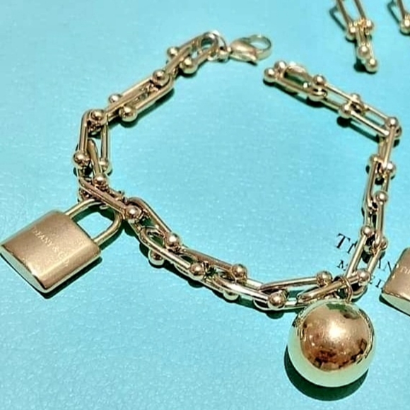 LINK BRACELET WITH CHARMS NWOT - Picture 1 of 6